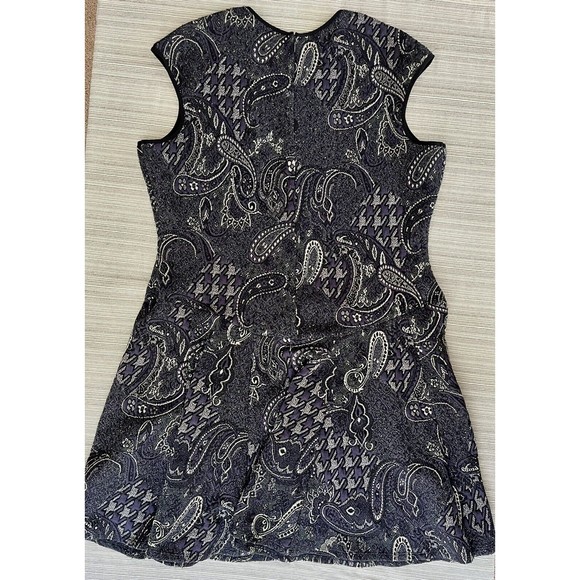 Danny & Nicole Women's 18 Blue Fit & Flare Tapestry Dress w/ Metallic Thread XL - Picture 6 of 8